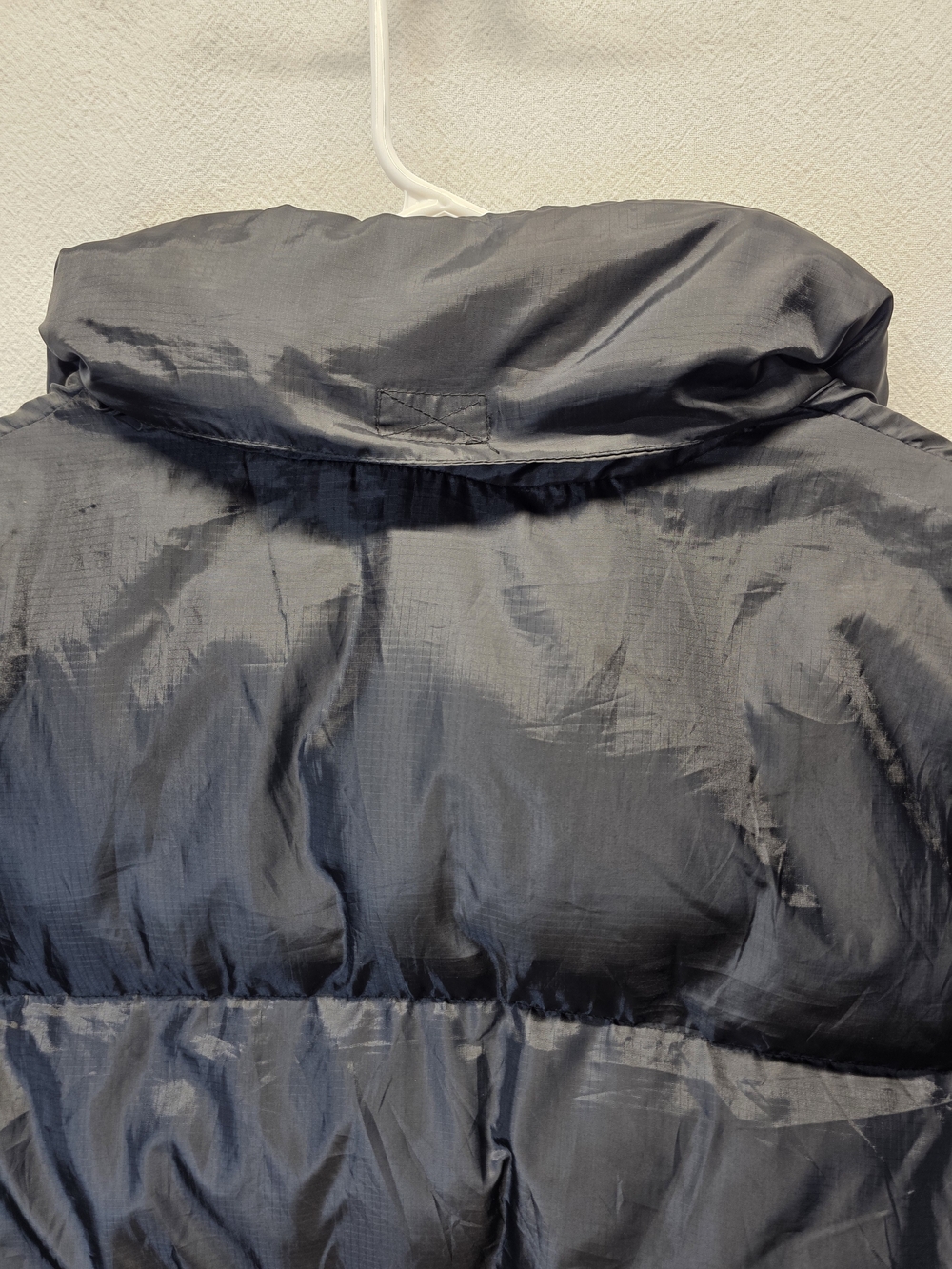 Y2K Avirex Men's Black Puffer Vest - Insulated Quilted Jacket Packable Hood LG - Picture 7 of 10